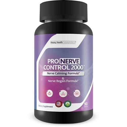 Happy Health Marketplace Pro Nerve Control 2000 - Nerve Support Supplement - Promote Healthy Nerve Control & Nerve Function with Nerve Support Vitamins & Antioxidants - Nerve Pain Supplements for Nerve Health Support