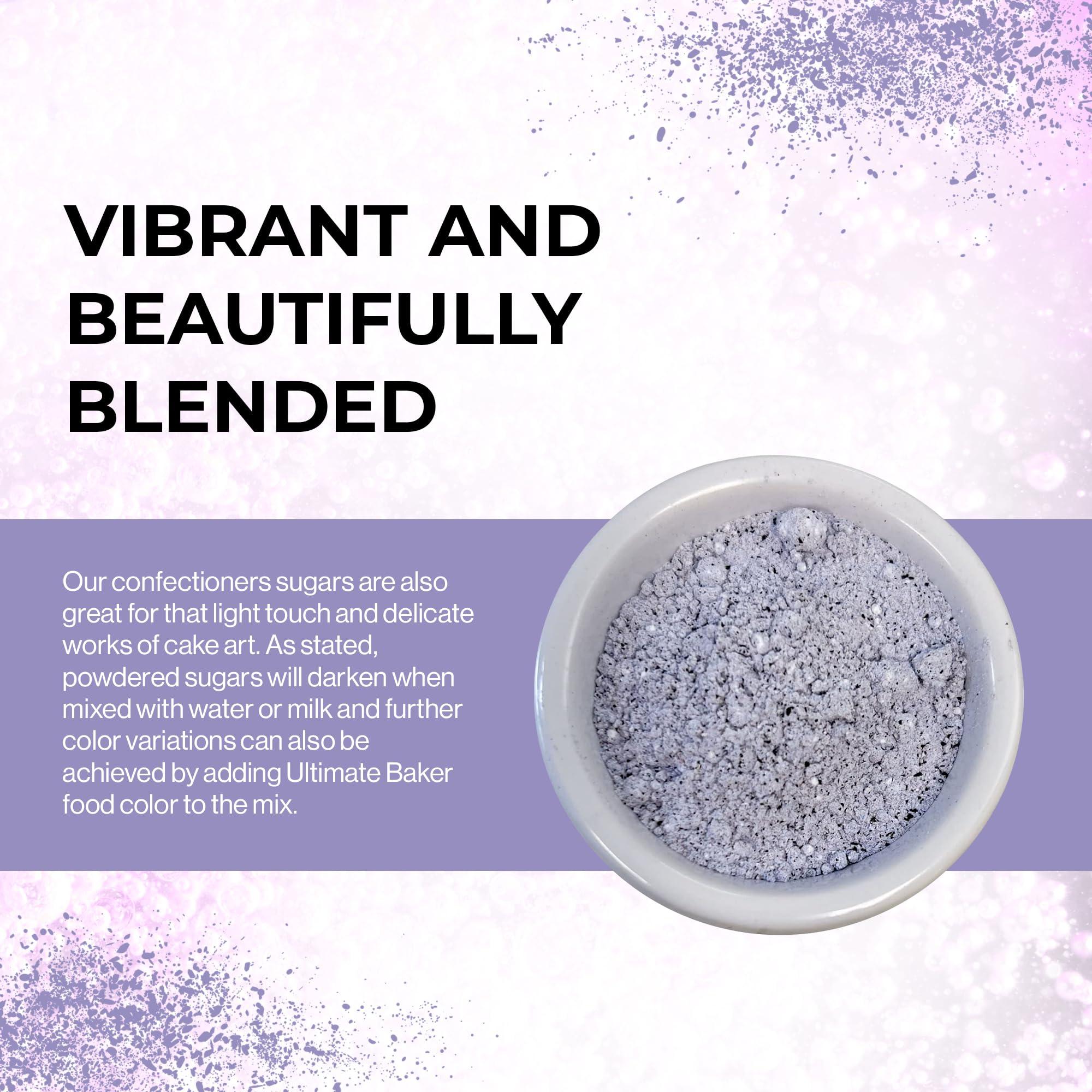 Ultimate Baker Ultimate Baker Powdered Sugar - Naturally Colored Icing Sugar for Icing & Frosting, Extra Fine Grain Confectioners\' Sugar for Baking (1lb Bag, Purple)