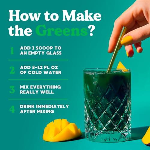 Simply Nature's Promise Simply Blossom Nutrition Daily Greens & Superfood Powder + Collagen + Probiotics for Women's Digestive Health & Bloating Relief. Help Your Health Bloom - 30 Day Supply - Mango