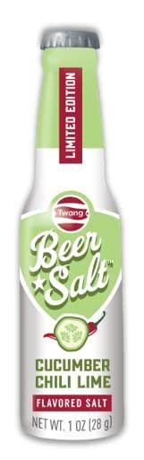 Twang Twang Flavored Beer Salt, Cucumber Chili Lime, 1 Ounce Mini Bottles (24 Count Display Pack)