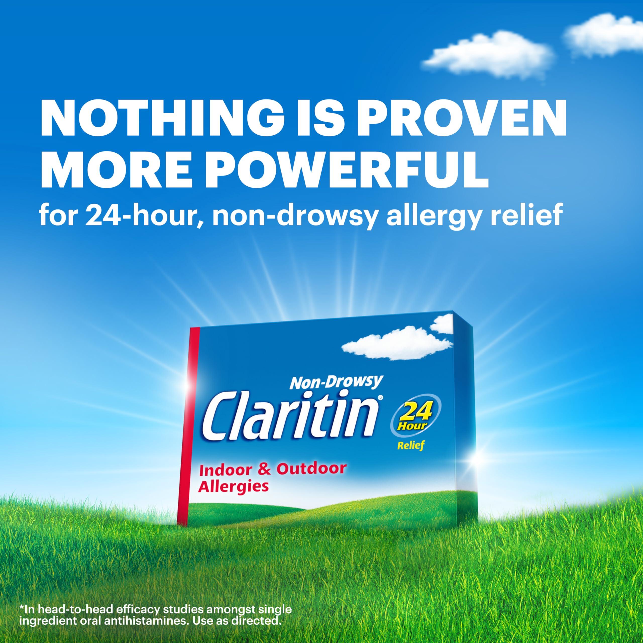 Claritin Claritin Allergy Medicine for Adults, 24-Hour Non-Drowsy Loratadine 10mg Pills, Antihistamine, 100 Tablets