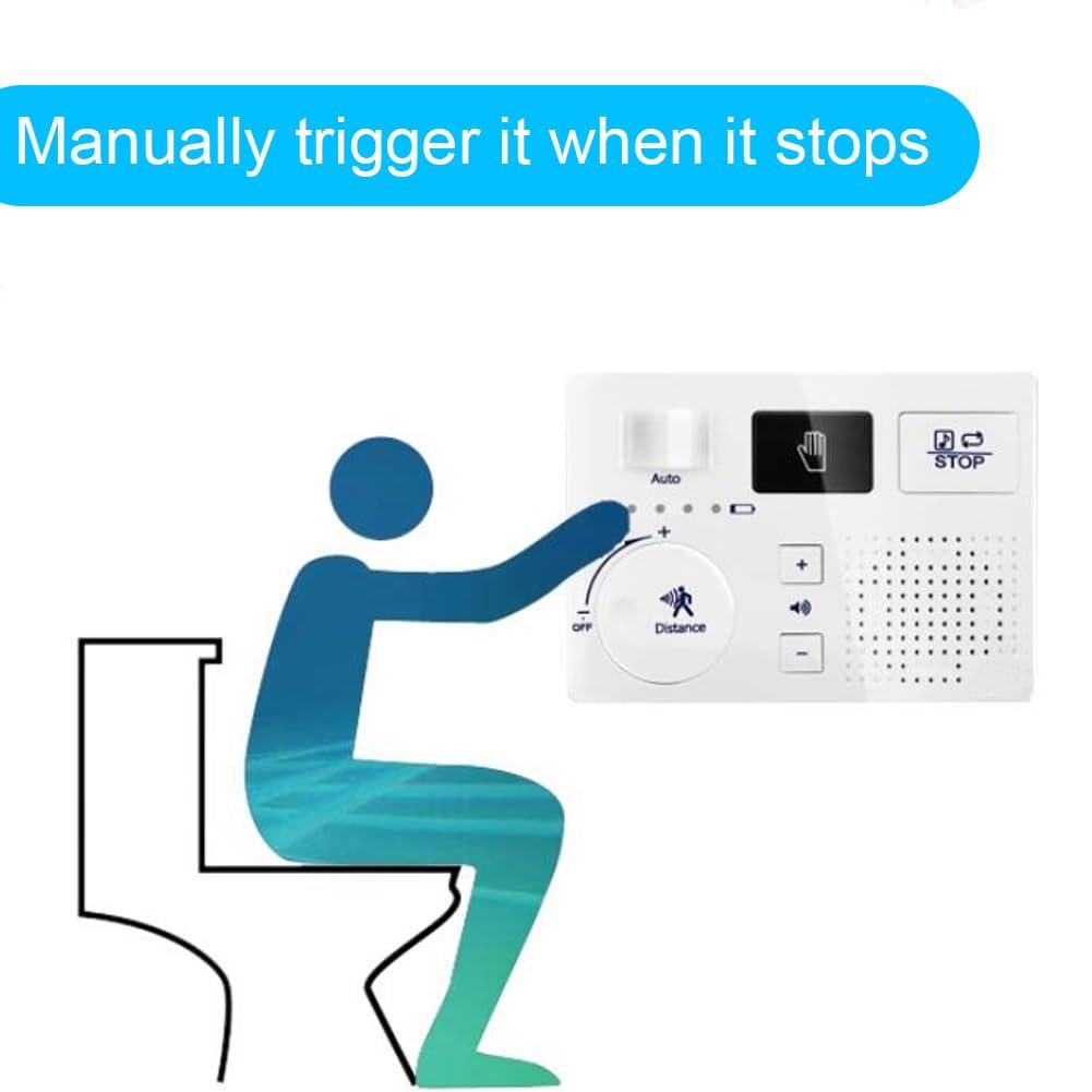 KiaoTime KiaoTime Bathroom White Noise Machine for Bathroom Privacy Motion Activated, Bathroom Noise Blocker - Sound Machine of Running Water Masks The Sound of Toilet Bathroom Restroom