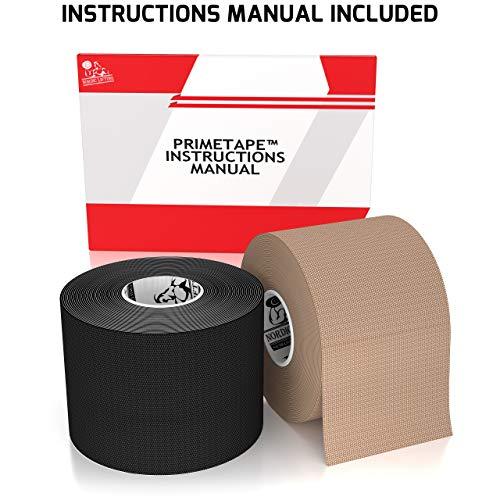 Nordic Lifting Nordic Lifting Knee Compression Sleeves (1 Pair) XXL, Grey and Kinesiology Tape (2-Pack) PrimeTape