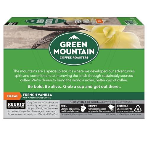Green Mountain Coffee Roasters Green Mountain Coffee Roasters French Vanilla Decaf Keurig Single-Serve K-Cup pods, Light Roast Coffee, 60 Count (6 Packs of 10)