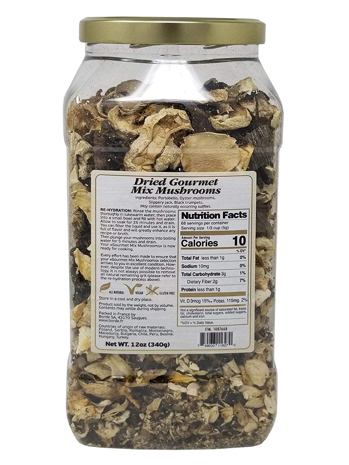 The Wild Mushroom Co The Wild Mushroom Co. Dried Gourmet Mix European Mushrooms 12 Ounces (340g)