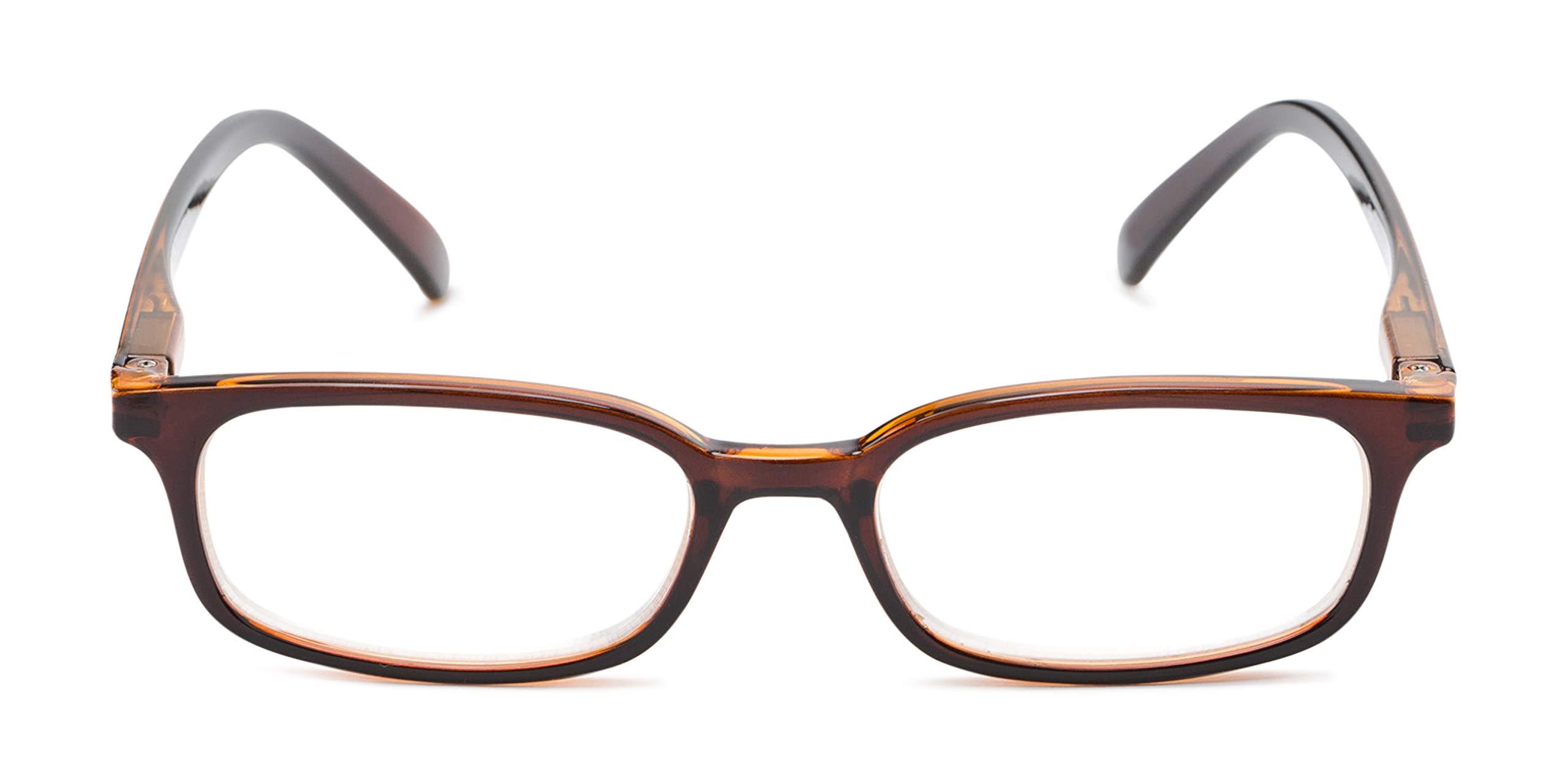 Readers Readers.com Reading Glasses: The Brookside rectangle Style for Men and Women