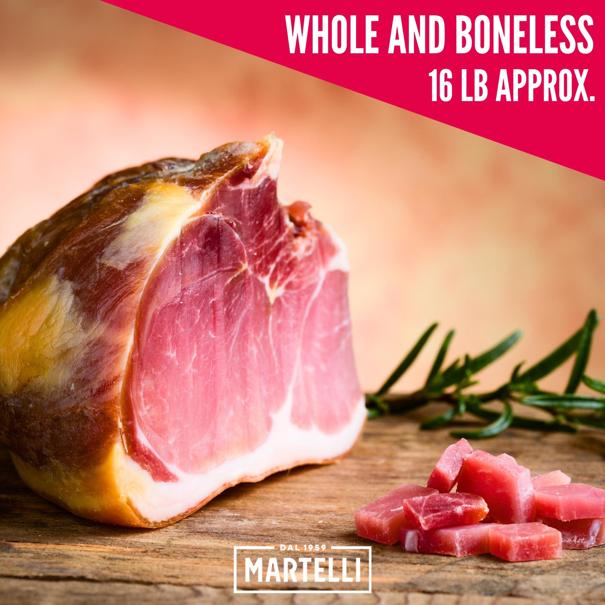 MARTELLI Prosciutto di Parma Protected Designation of Origin (approx 16 lbs) Whole Ham Boneless MARTELLI, Minimum 400 Days Aged, Product of Italy