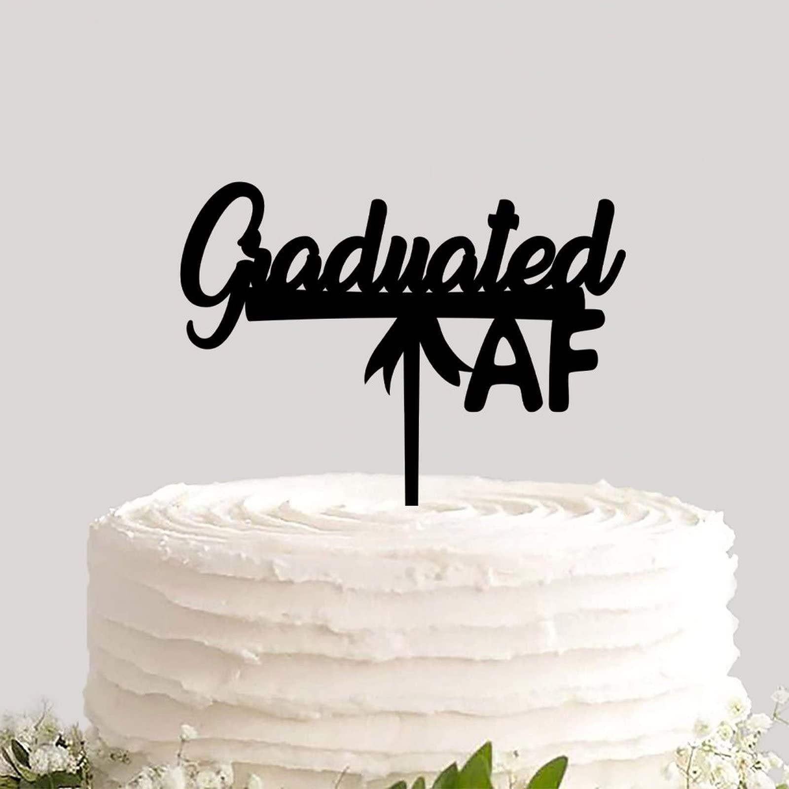 sanxnjana 2022 Congrats Grad Graduation Cake Topper Custom 2022 Engraved Baking Cake Insert Topper Sign Party Cake Decorations for High School College Graduate 2022 Graduation Party Decor Decorations