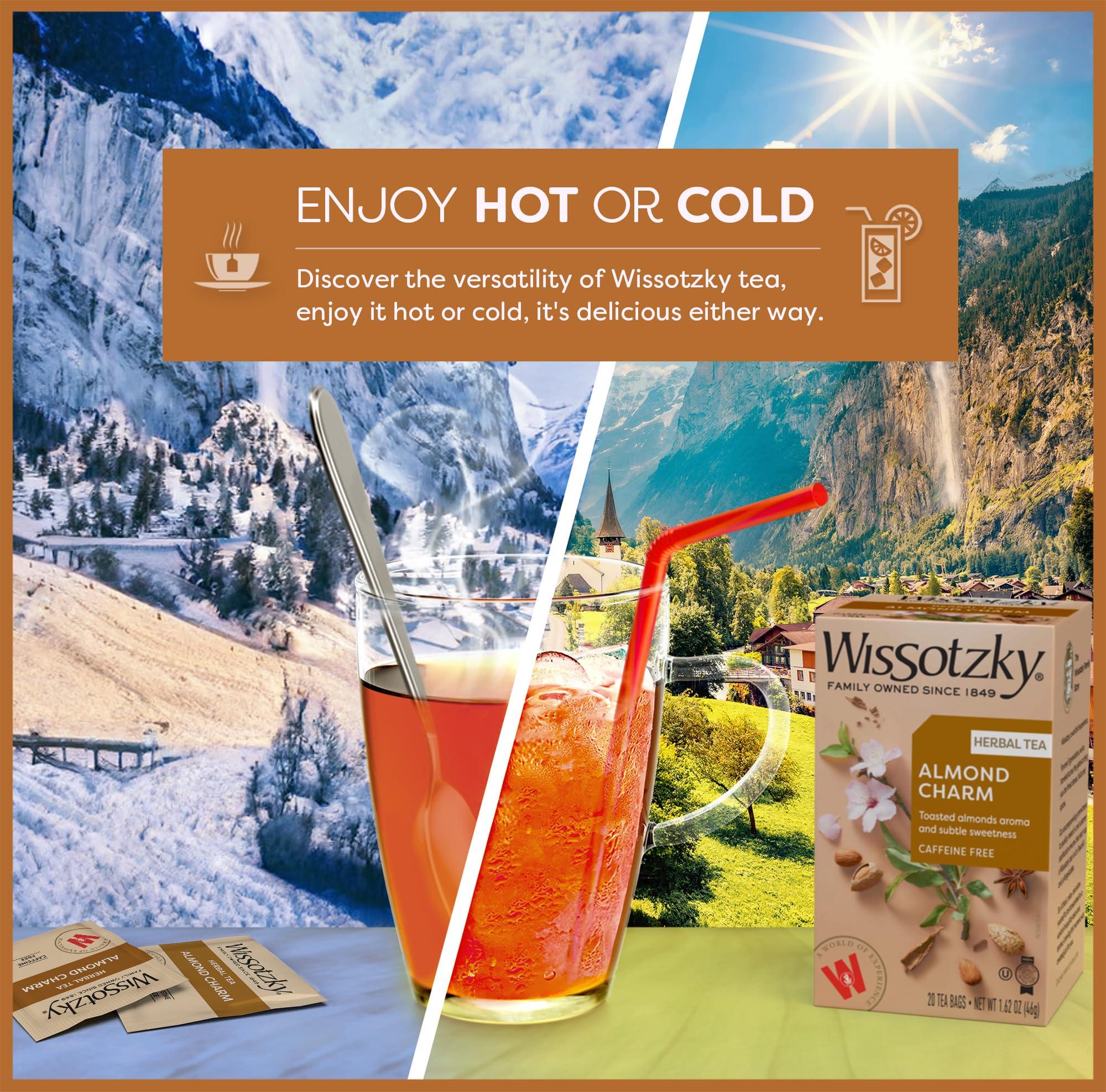 Wissotzky Wissotzky Almond Charm Tea Bags, 20 Tea Bags | Caffeine Free | AKA Chemdat Hashaked | Delicious Aroma