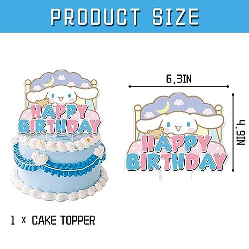 WUHUCANGBO Cinnamoroll Party Decoration, 25pcs Cinnamoroll Cake Cupcake Toppers Cinnamoroll Birthday Party Supplies, Cinnamoroll Theme Cake Decorations For Kids Baby Showers
