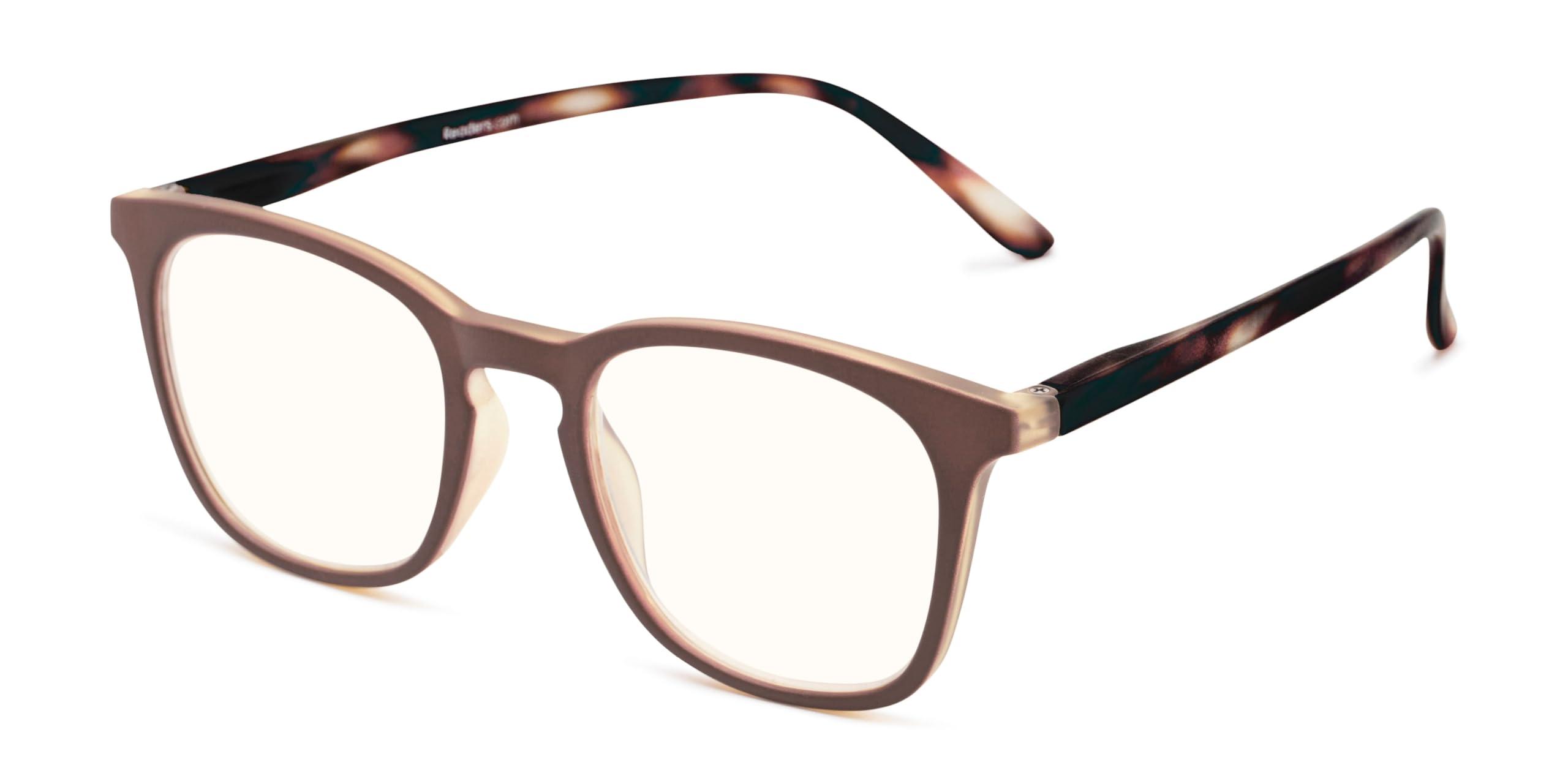 Readers Readers.com Reading Glasses: The Blaire Blue Light Reader square Style for Men and Women