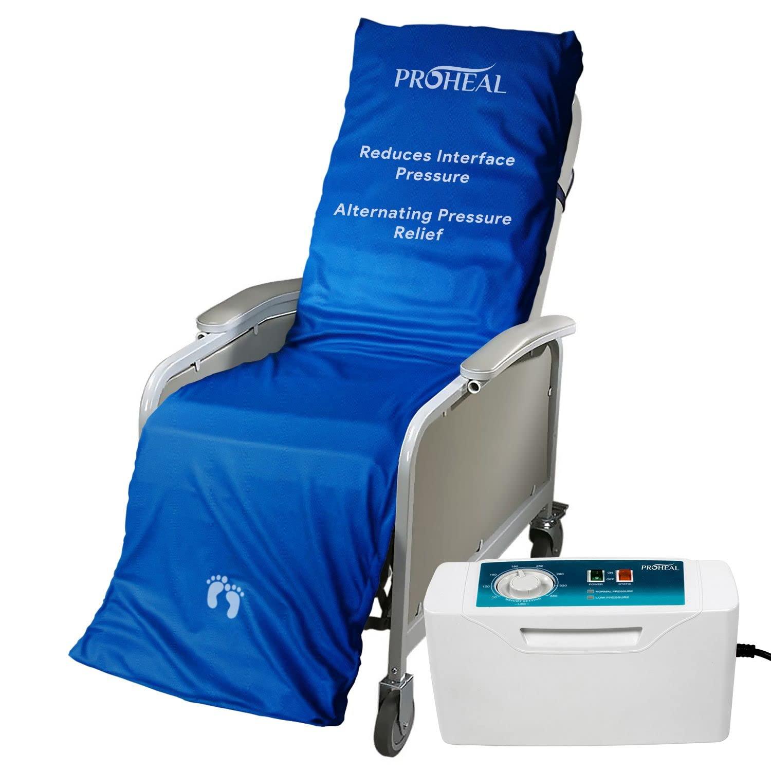 ProHeal Inflatable Geri Chair Cushions - Reclining Chair Medical Pressure Pad for Sores - Alternating Pressure and Weight Distribution- 24\" x 69\" x 3