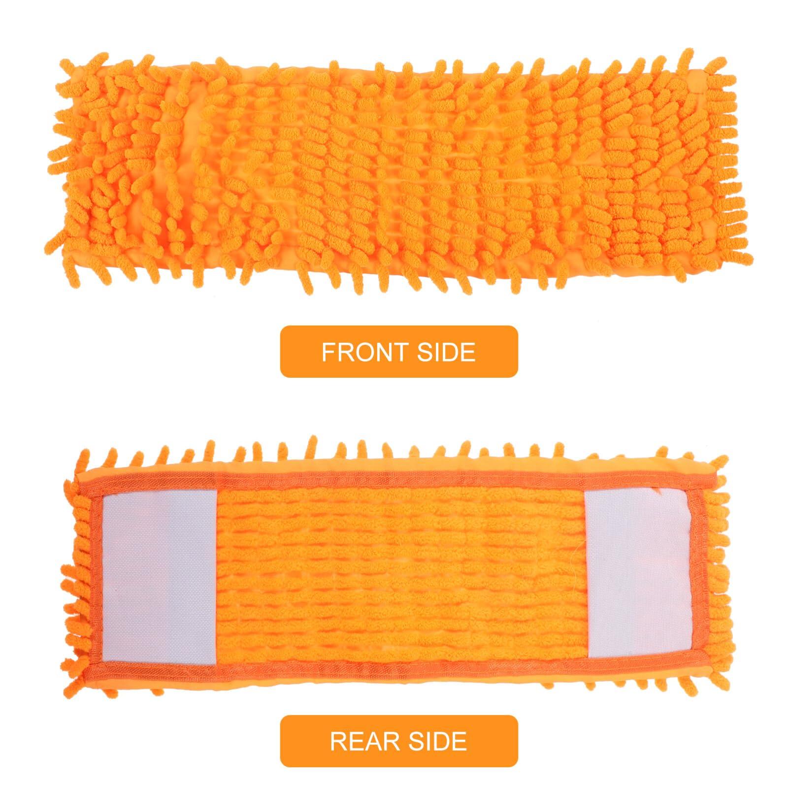 BESPORTBLE Microfiber Mop Pads, 2pcs Washable Mop Pads Reusable Replacement Mop Pads Flat Replacements Heads for Wet Or Dry Floor Cleaning and Scrubbing, 15.6inch