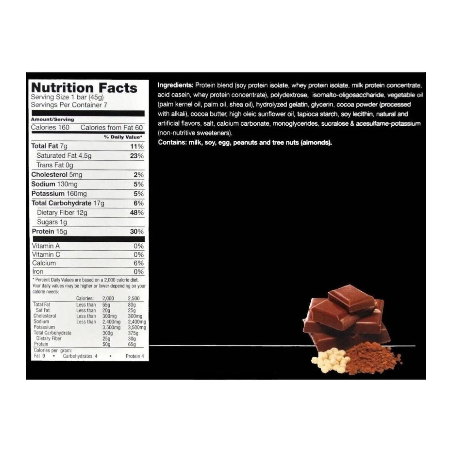 PROTIFIT PROTIFIT - Low Calorie Chocolate Crisp Protein Bar 3 Pack, High Protein, 15g Protein, Low Carb, Low Sugar, Ideal Protein Compatible, 7 Servings Per Box, (3 Pack)