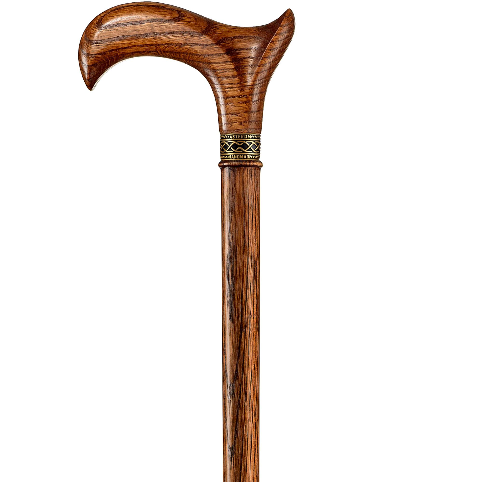 Asterom Asterom Walking Cane - Ergonomic Wooden, Cane for Women & Men - Walking Sticks for Seniors, Unique, Wood (Caramel, 37 Inches)