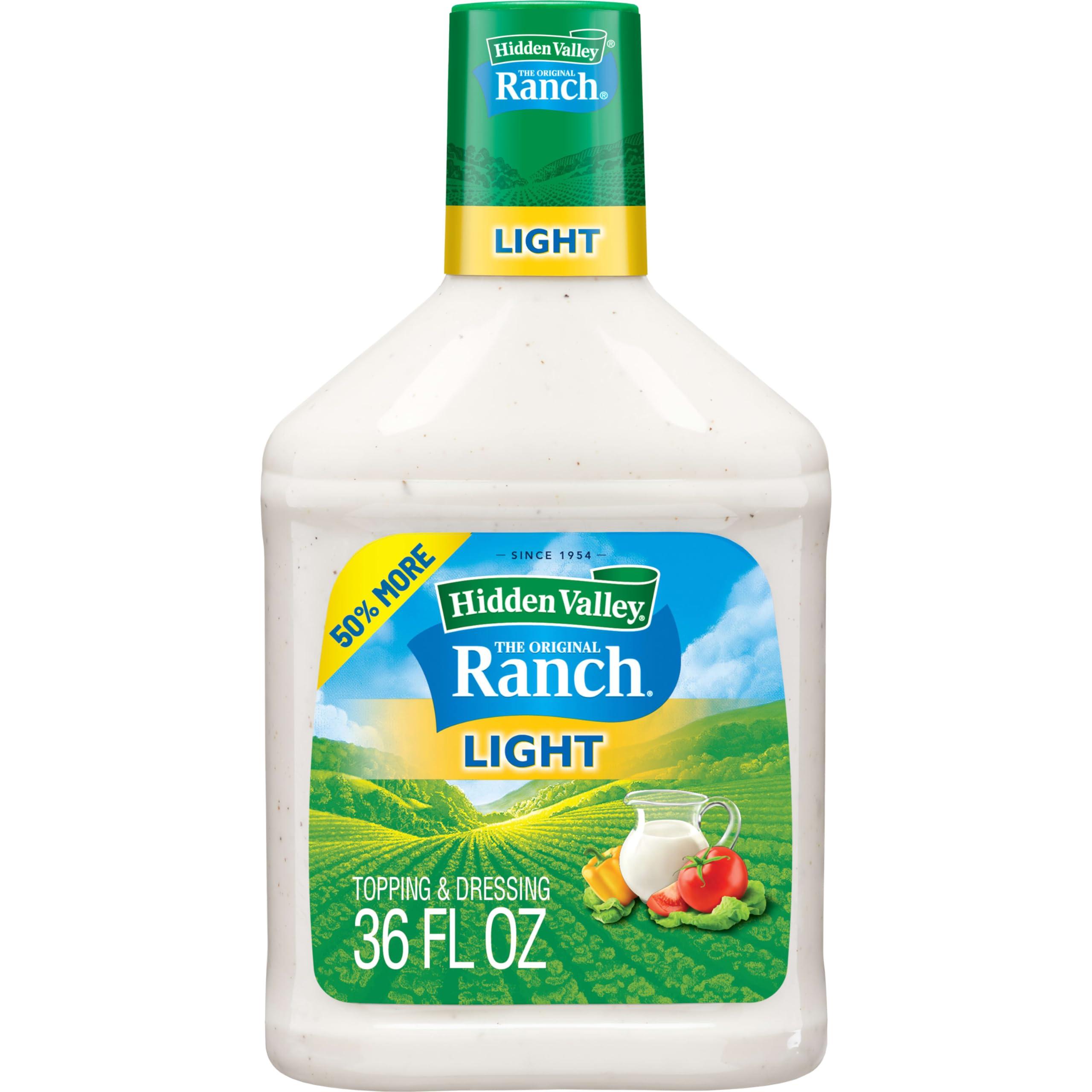Hidden Valley Hidden Valley Original Ranch Light Topping and Dressing, Gluten Free, 36 Ounce Bottle (Package May Vary)