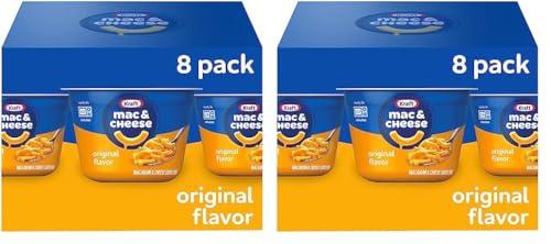 Kraft Mac & Cheese Kraft Original Easy Microwavable Macaroni and Cheese Cups (8 ct Box, 2.05 oz Cups) (Pack of 2)