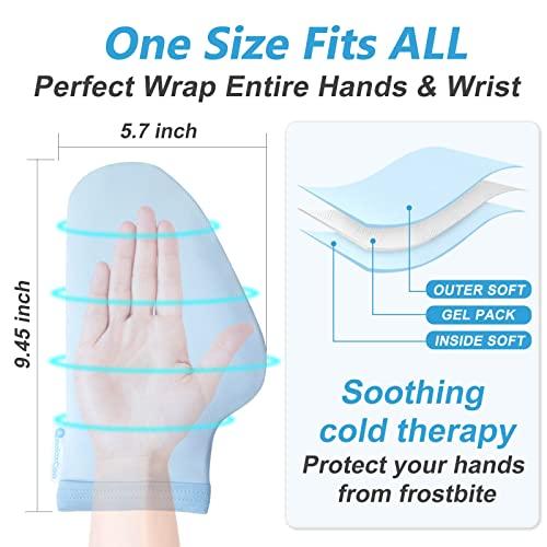 RelaxCoo RelaxCoo Cold Therapy Socks & Gloves for Chemotherapy Neuropathy, Chemo Care Package for Women and Men, Foot & Hand Ice Pack Wrap for Plantar Fasciitis, Carpal Tunnel, Arthritis Hand Pain Relief, L