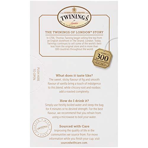 Twinings Twinings Superblends Adaptogens Calm with Ashwagandha Fig & Vanilla Flavoured Herbal Tea Caffeine-Free, 18 Tea Bags (Pack of 6), Enjoy Hot or Iced