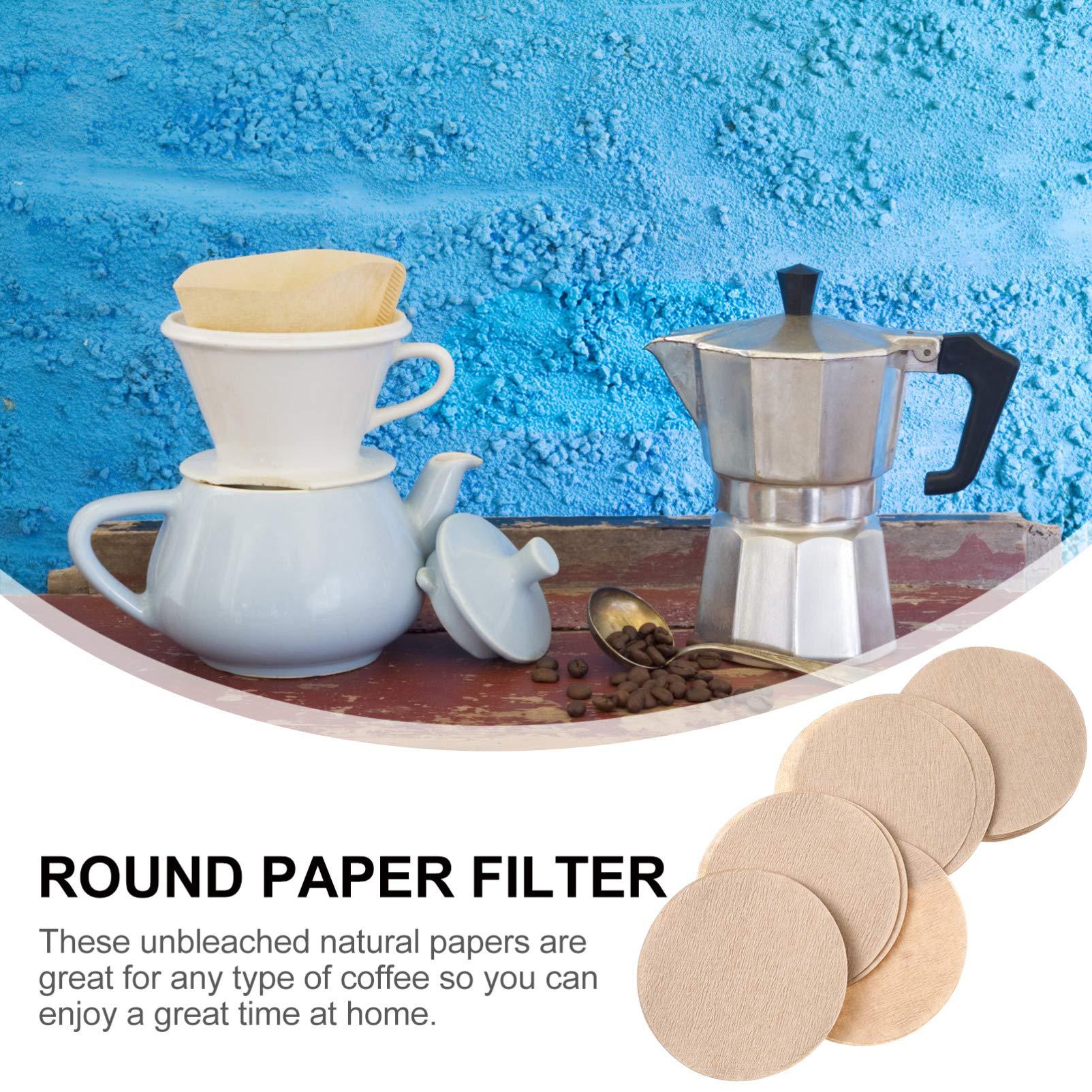 Baluue Baluue 300pcs Filter Paper Cone Coffee Filters Round Coffee Filters Coffee Maker Filters Coffee Paper Filters Espresso Paper Filter Paper Coffee Filters Conical Ice Drip Pot