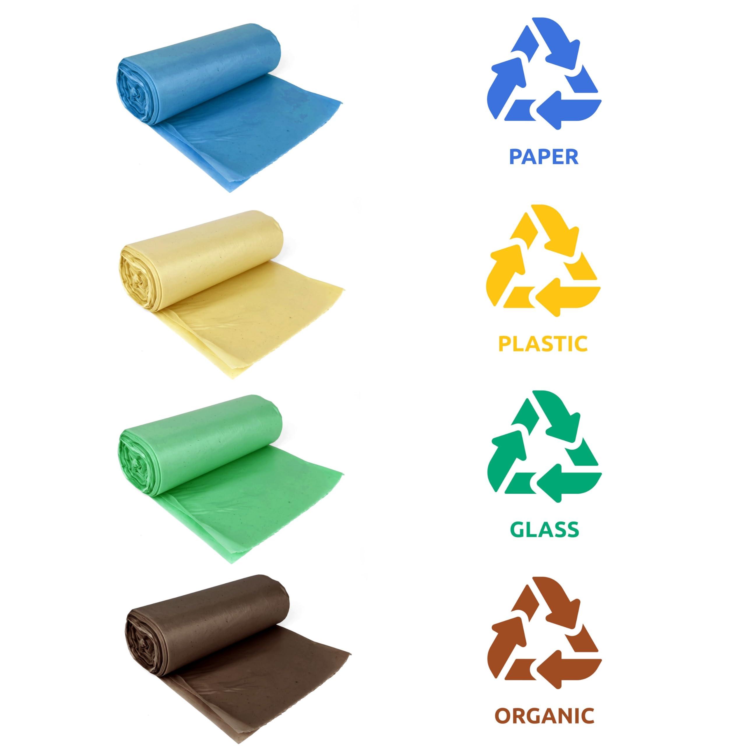 D.RECT D.RECT Bin Bags 35L - Bin Liners 80 Pieces - Rubbish Bags - Bin Bag Perfect for Everyday Use, Household, Office, Kitchen & Caterers, 4 Colours