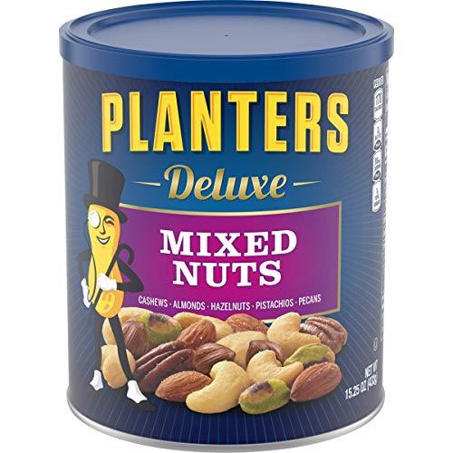 Planters PLANTERS Deluxe Salted Mixed Nuts, Party Snacks, Plant-Based Protein (34oz + 15.25oz)