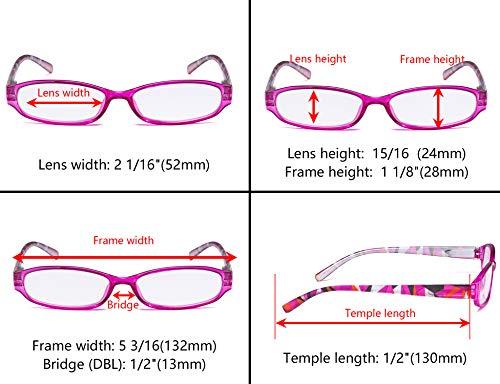 Eyekepper Eyekepper 5 Pack Ladies Reading Glasses with Pattern Arms - Design Readers for Women Reading +0.50