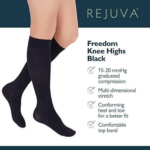 Rejuva Rejuva Freedom 15-20 mmHg Knee High Compression Socks Men & Women Long Socks