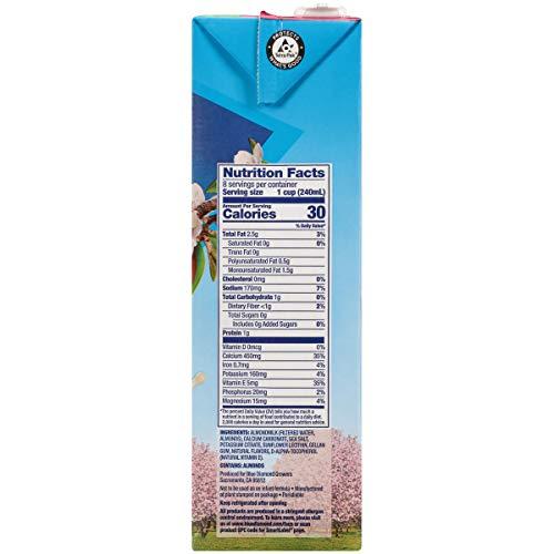 Blue Diamond Almonds Almond Breeze Dairy Free Almondmilk, Original, 64 Ounce (Pack of 8)