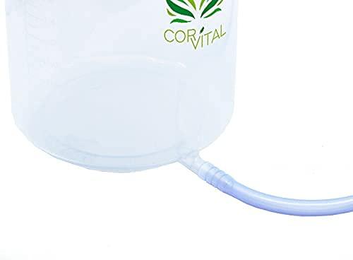 Cor-Vital Cor-Vital Coffee Enema Kit for Colon Cleansing - Complete Enema Accessories - Recommended by Gerson Home Enema Kit - Colon Detox Organic Coffee Enema - Enema Bucket Kit with Red Tube - Colon Cleanser