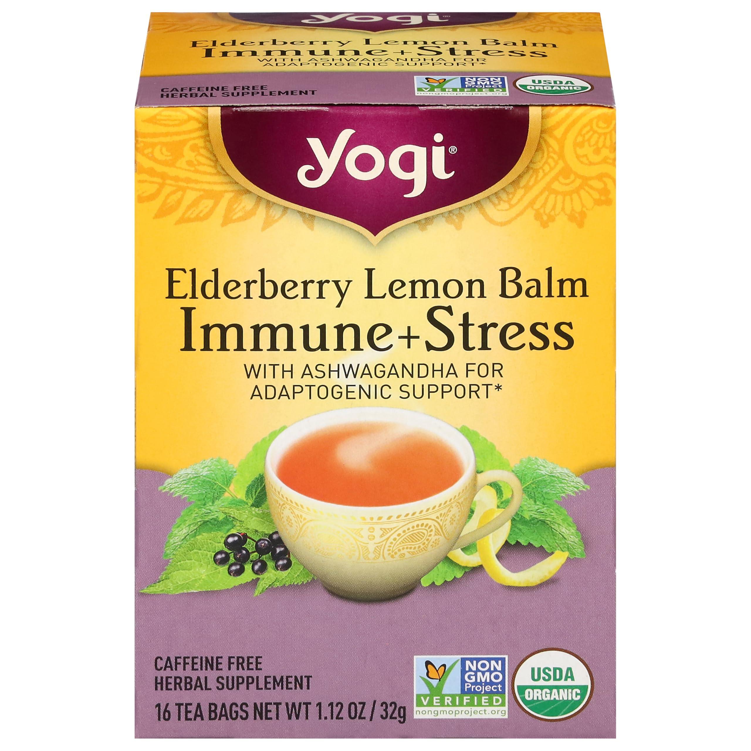 Yogi Tea Yogi Tea Organic Lemon Balm Elderberry Immune Stress Tea, 16 CT