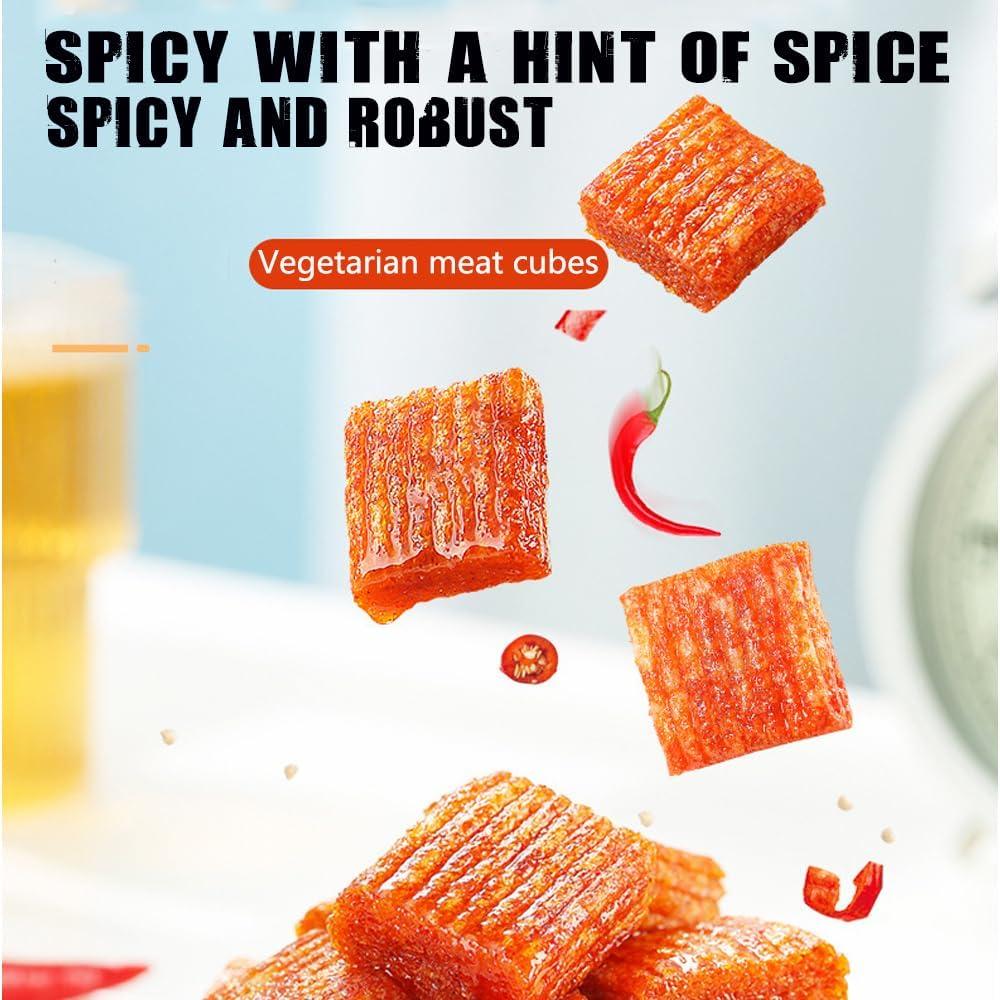 Phuumy latiao Neatly shaped Vegetarian Gluten SquaresChinese Snacks Spicy Flavour,latioChinese Snacks Spicy Flavour,latiao spicy strip,228g