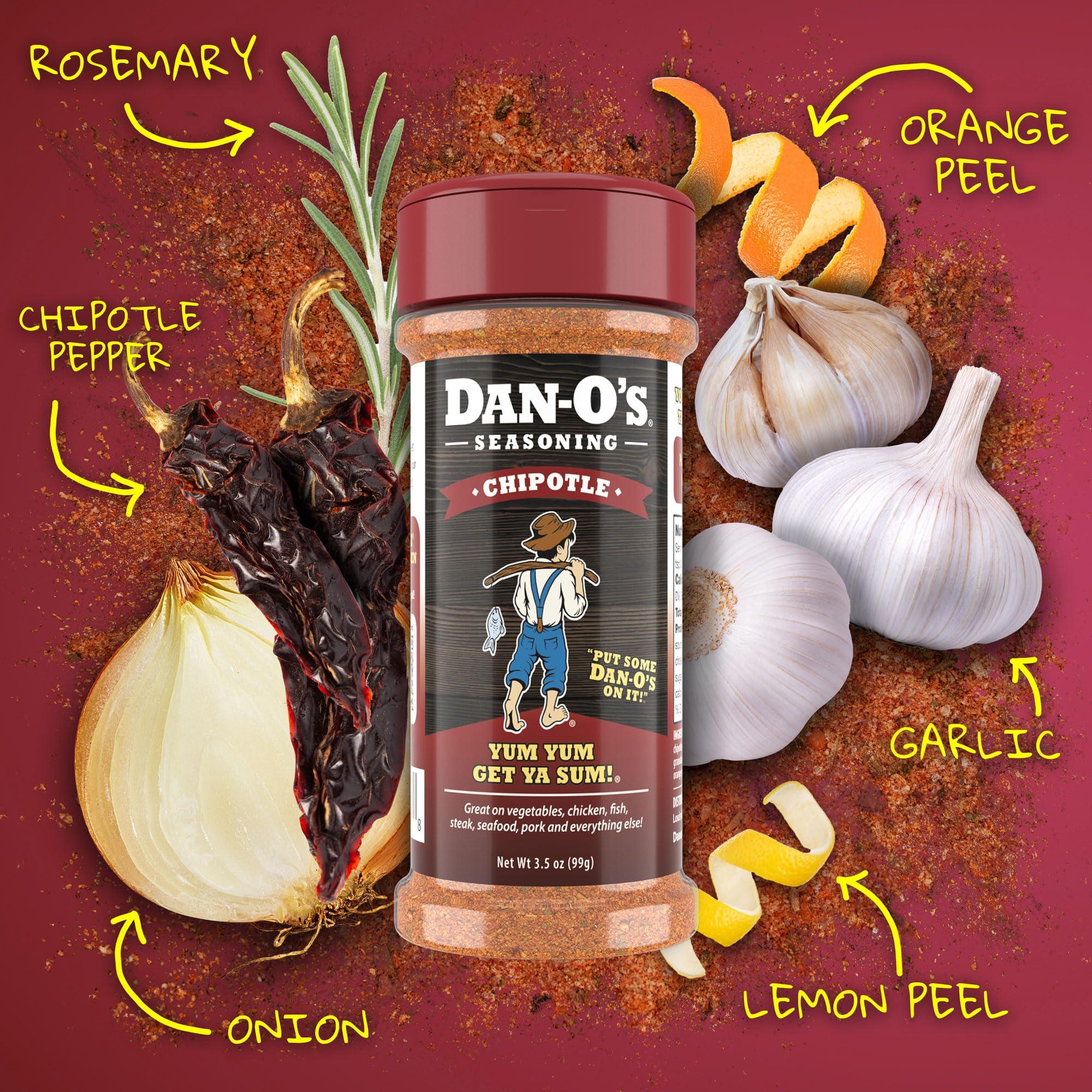 Dan-O\'s Dan-O\'s Seasoning - Small 5 Bottle Combo | Original, Spicy, Chipotle, Crunchy & Cheesoning | 5 Pack