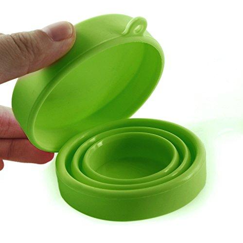 LUCKY CLOVER Menstrual Cup Sterilizer Cleaner, LUCKY CLOVER Collapsible Silicone Cup Foldable Sterilizing Cup for Menstrual Cups and Storing Your Diva Cup - Foldable for Travel(Green)