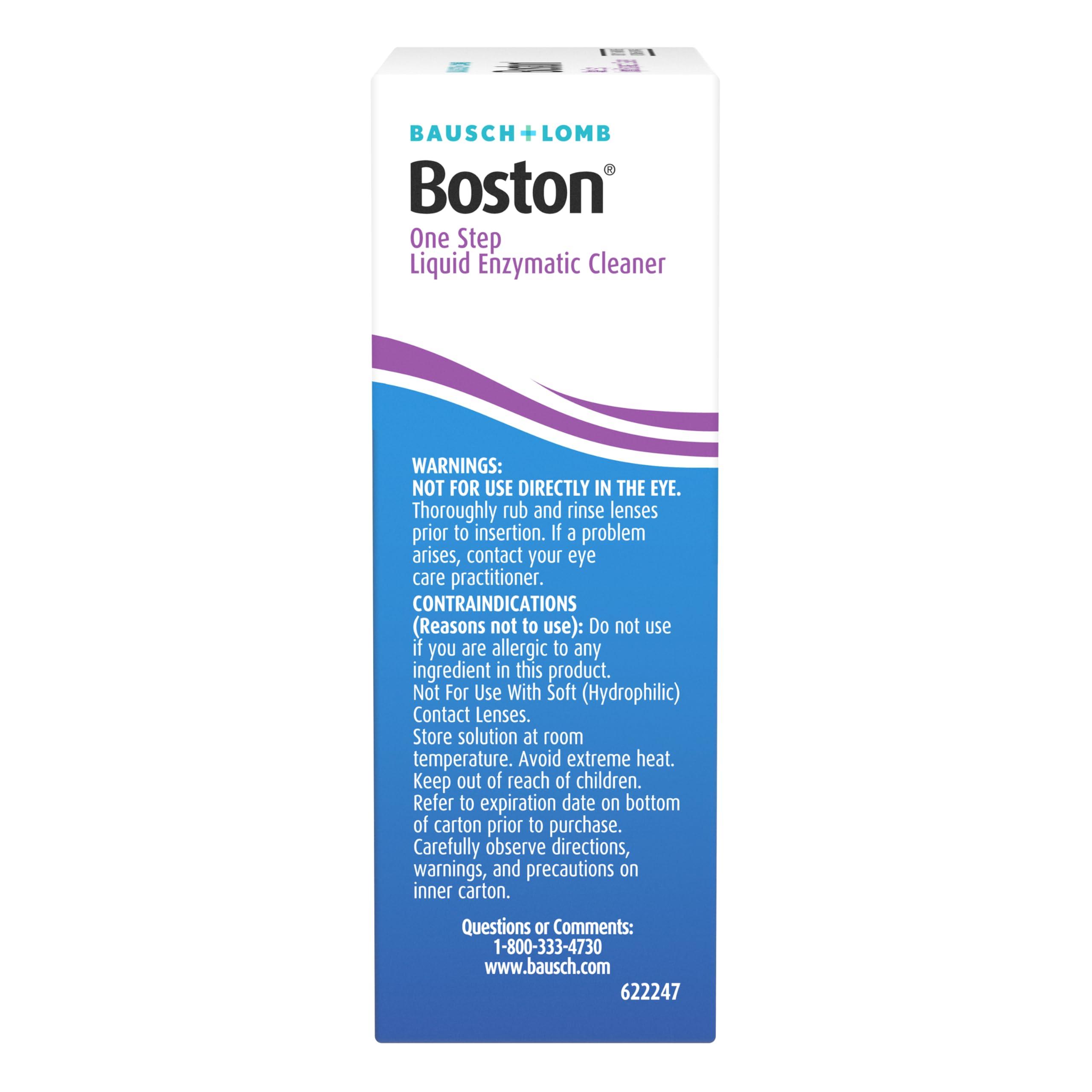 Boston Boston One Step Liquid Enzymatic Cleaner, Protein Remover, 0.01 Fl Oz (1 Box of 15 Dispensers)