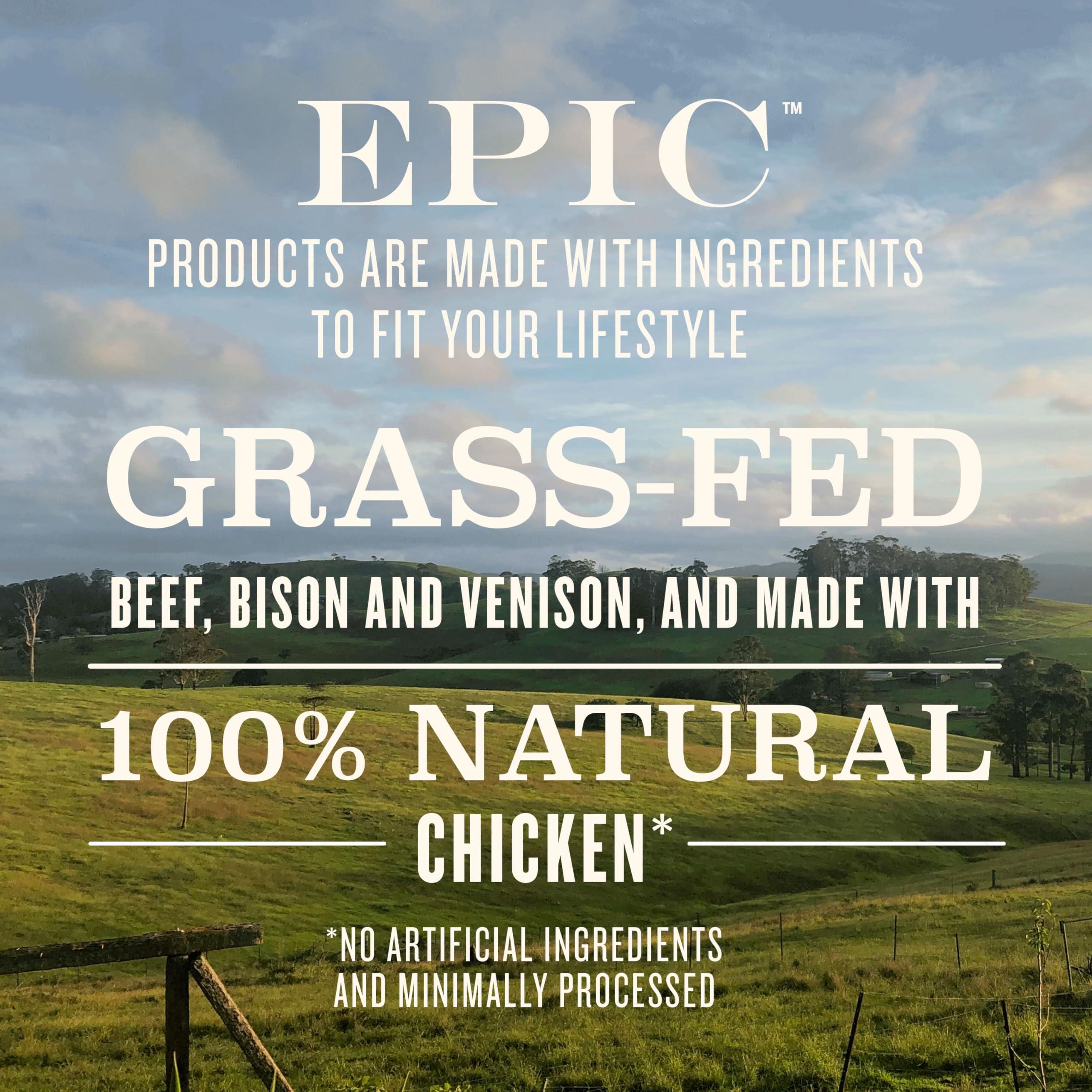 Epic Provisions Epic Provisions Protein Bars Variety Pack, Venison, Chicken, and Beef Flavors, Keto and Paleo Friendly, 12 ct