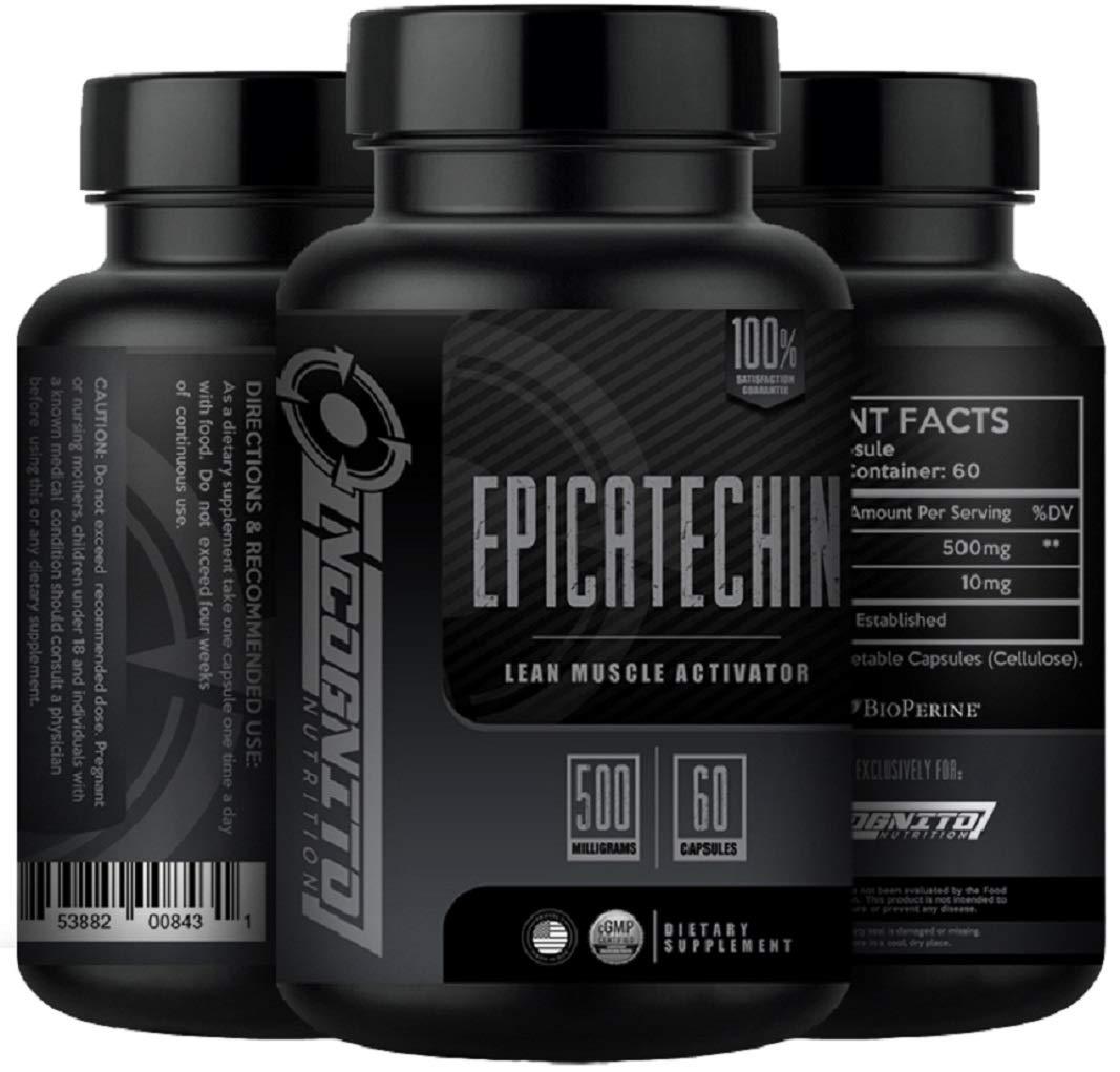INCOGNITO NUTRITION INCOGNITO NUTRITION EPICATECHIN | Extra Strength | 500 MGS Per Serving x 60 Servings | Helps Promote Lean Muscle and Strength | Increase Protein Synthesis | May Reduce Myostatin (1)