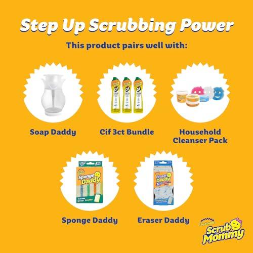 Scrub Daddy Scrub Daddy Scrub Mommy Sponges - Dish Scrubber + Non-Scratch Cleaning Sponges Kitchen, Bathroom + Multi-Surface Safe - Stain + Odor Resistant Dual-Sided Dish Sponges for Scrubbing (3 Count)