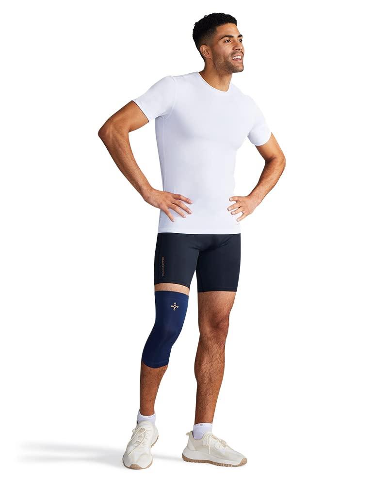 Tommie Copper Tommie Copper Core Compression Knee Sleeve, Unisex, Men & Women | 4D Stretch, Breathable Support for Muscle & Joint Stability - Dark Navy - X-Large