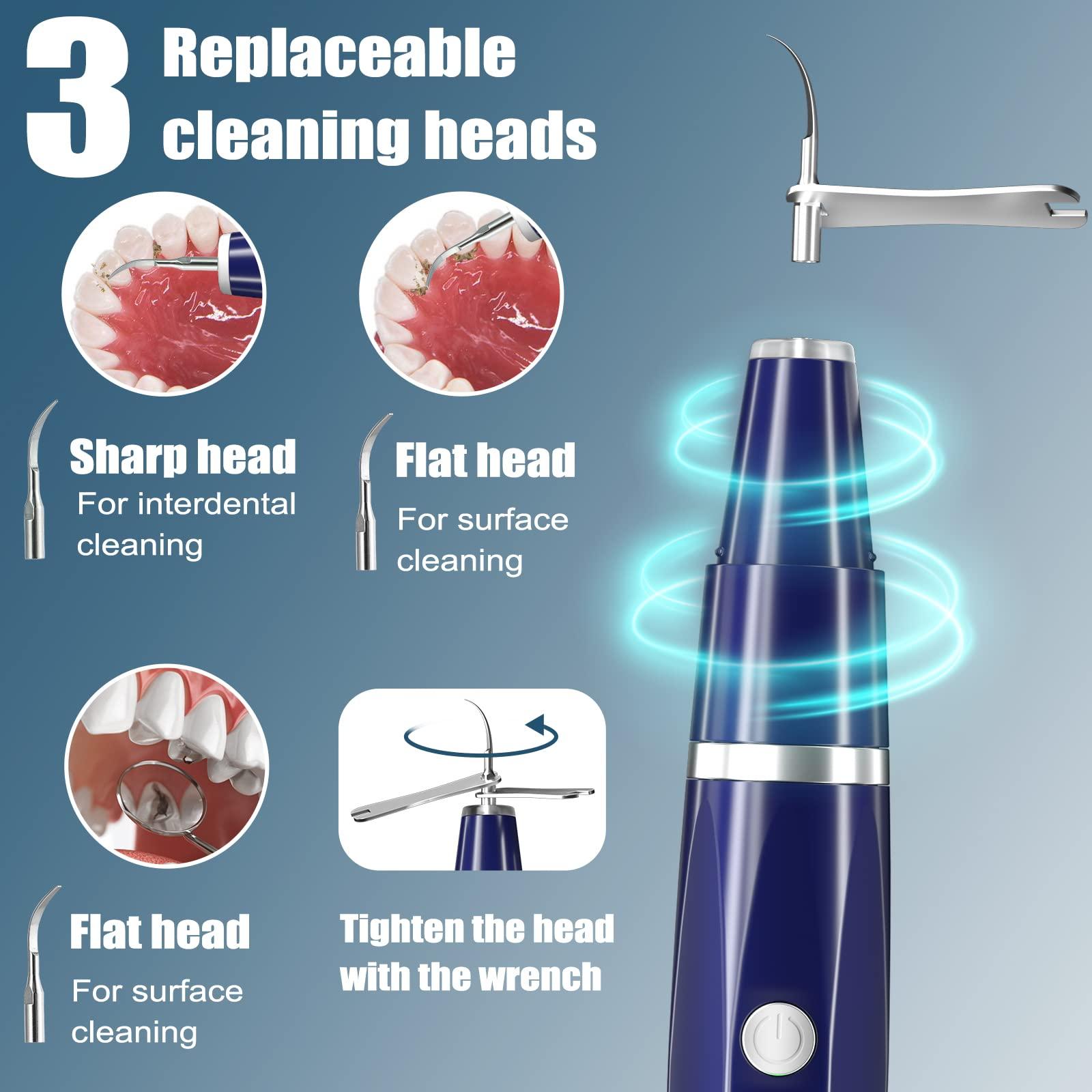 Vtiisamao Plaque/Tartar Remover for Teeth, Dental Calculus Remover Teeth Cleaning Kit with LED Light & 5 Adjustable Modes