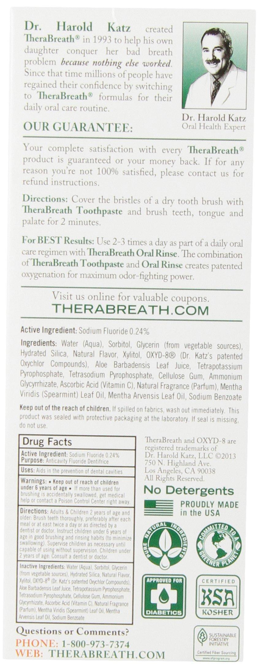TheraBreath Dr. Katz TheraBreath Oxygenating Toothpaste, Fresh Breath, 4 Ounce