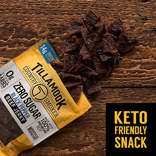 TILLAMOOK COUNTRY SMOKER Tillamook Country Smoker Zero Sugar Keto Friendly Beef Jerky, Black Pepper, 2.2 Ounce