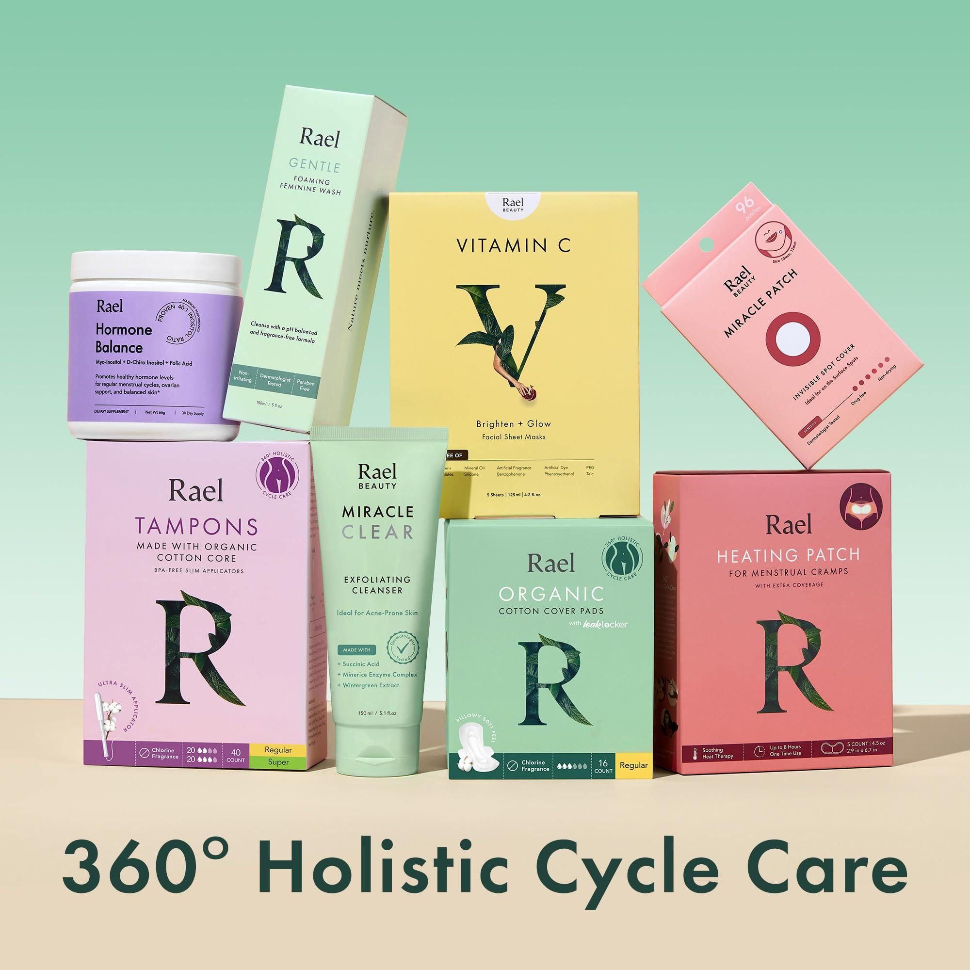 Rael Rael Herbal Heating Patches, Period Cramps Relief, Heat Therapy, Ultra Thin Design, Large Size for Extra Coverage, All Skin Types (8 Count)