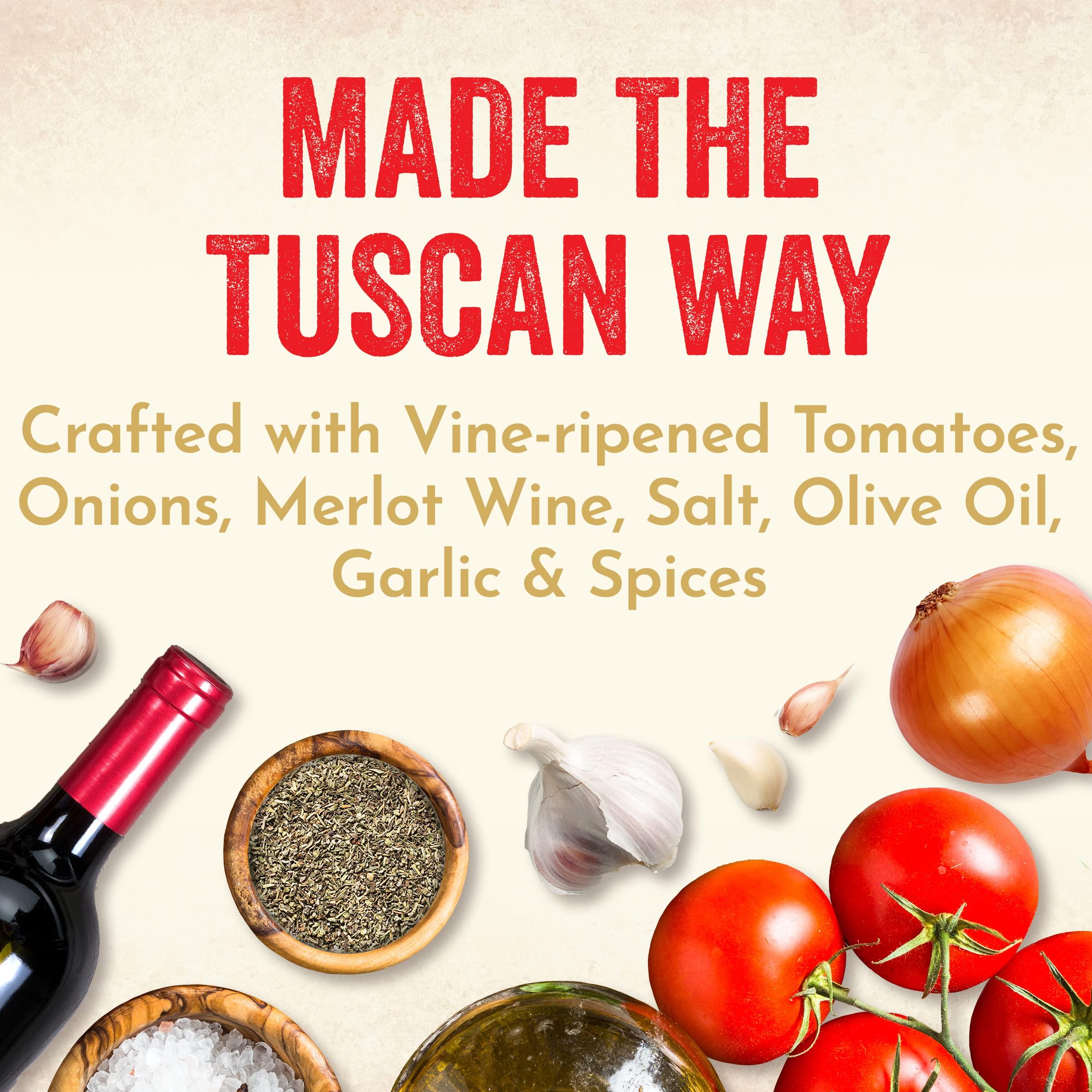 Bertolli Bertolli Vineyard Marinara Sauce with Merlot Wine, Authentic Tuscan Style Pasta Sauce Made with Vine-Ripened Tomatoes, Herbs and Spices and Merlot, 24 OZ