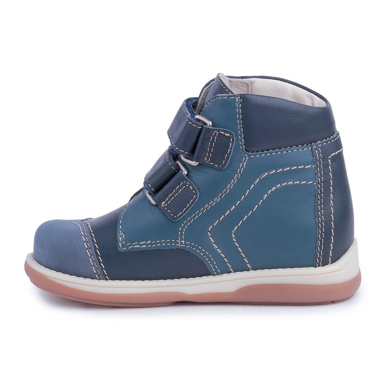 Memo Memo Kids Orthopedic Corrective High-Top Ankle Support AFO Brace-Like Shoes for Arch Supports to Treat and Prevent Tip Toe Walking Flat Feet in Toddler Boys, Navy Blue, 24 (8 M US Toddler)