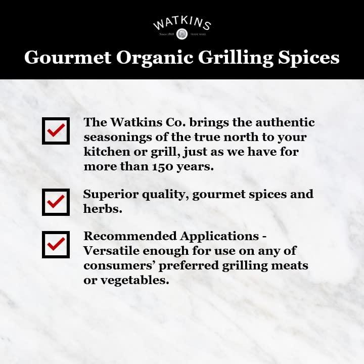 Watkins Watkins Organic Grilling Garlic & Herb Seasoning, Non-GMO, Kosher, 2.9 Oz, 1-Pack