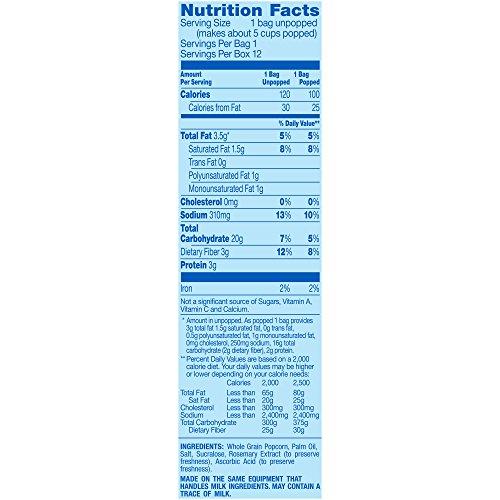 Pop Secret Pop Secret Popcorn, Kettle Corn, 3 Ounce Microwave Bags, 12 Count Box,1.12 Ounce (Pack of 12)