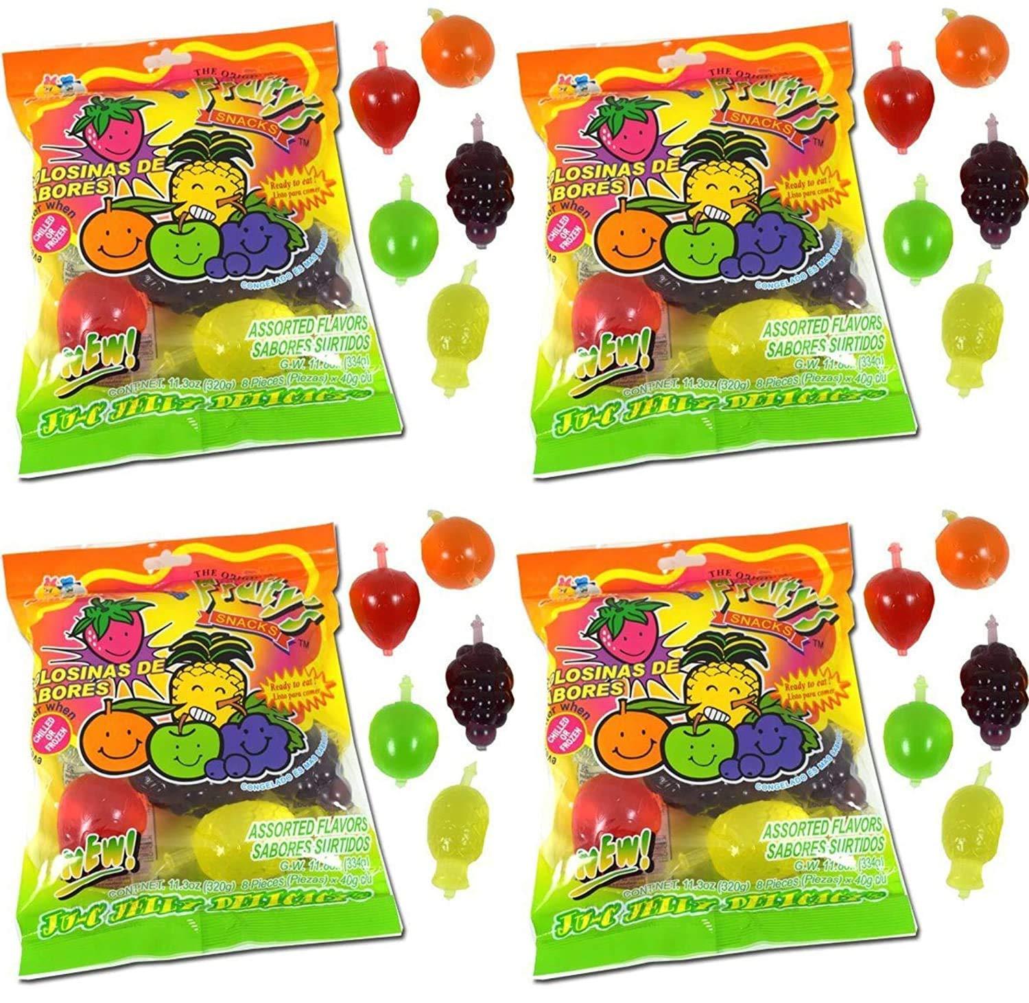 Din Don Din Don Fruity's JU-C Jelly Fruit Snacks Pack of 4 - 3 pack, 3 pack - 11.3 Ounce (Pack of 4)