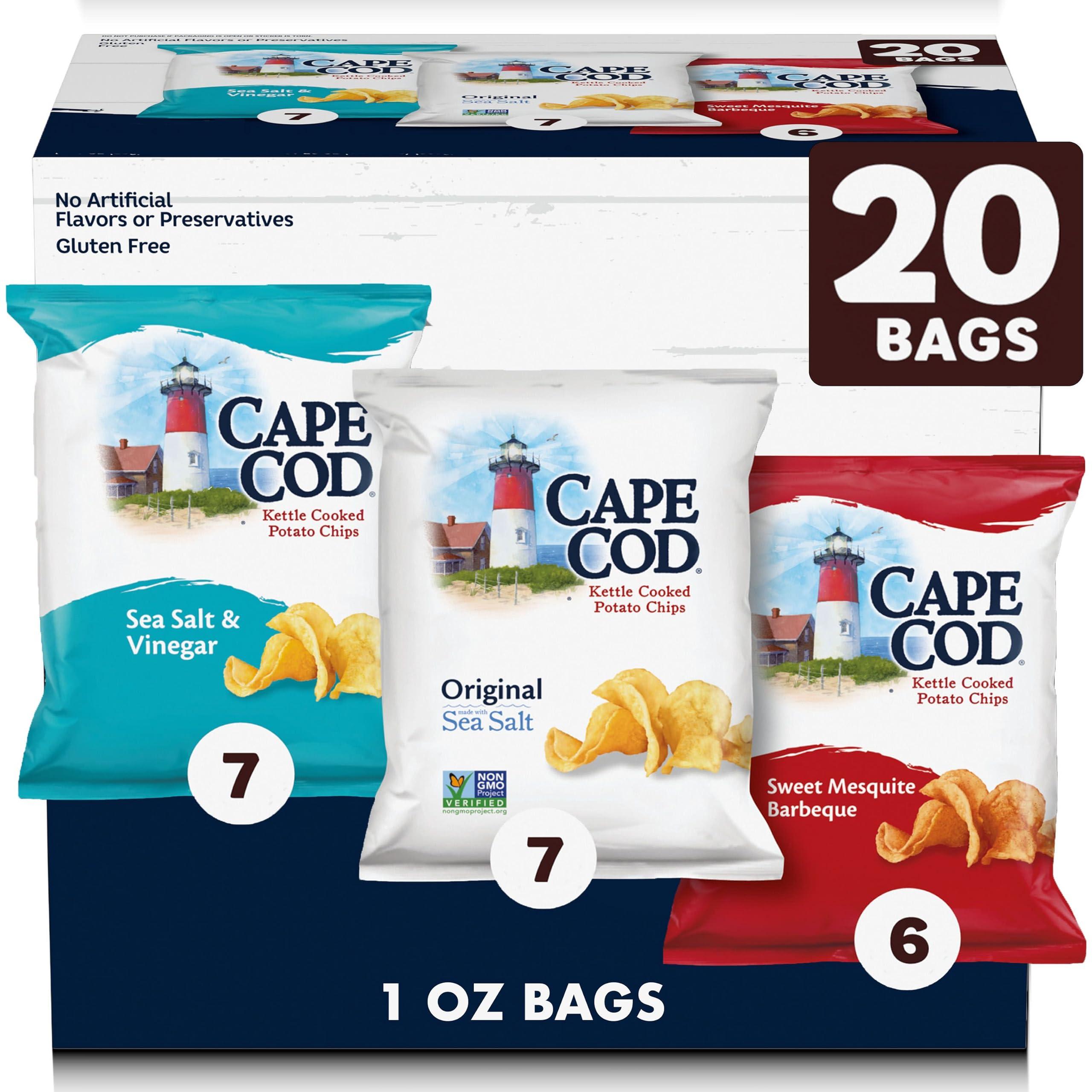 Cape Cod Cape Cod Potato Chips Variety Pack, 1 Oz, (Pack of 20)