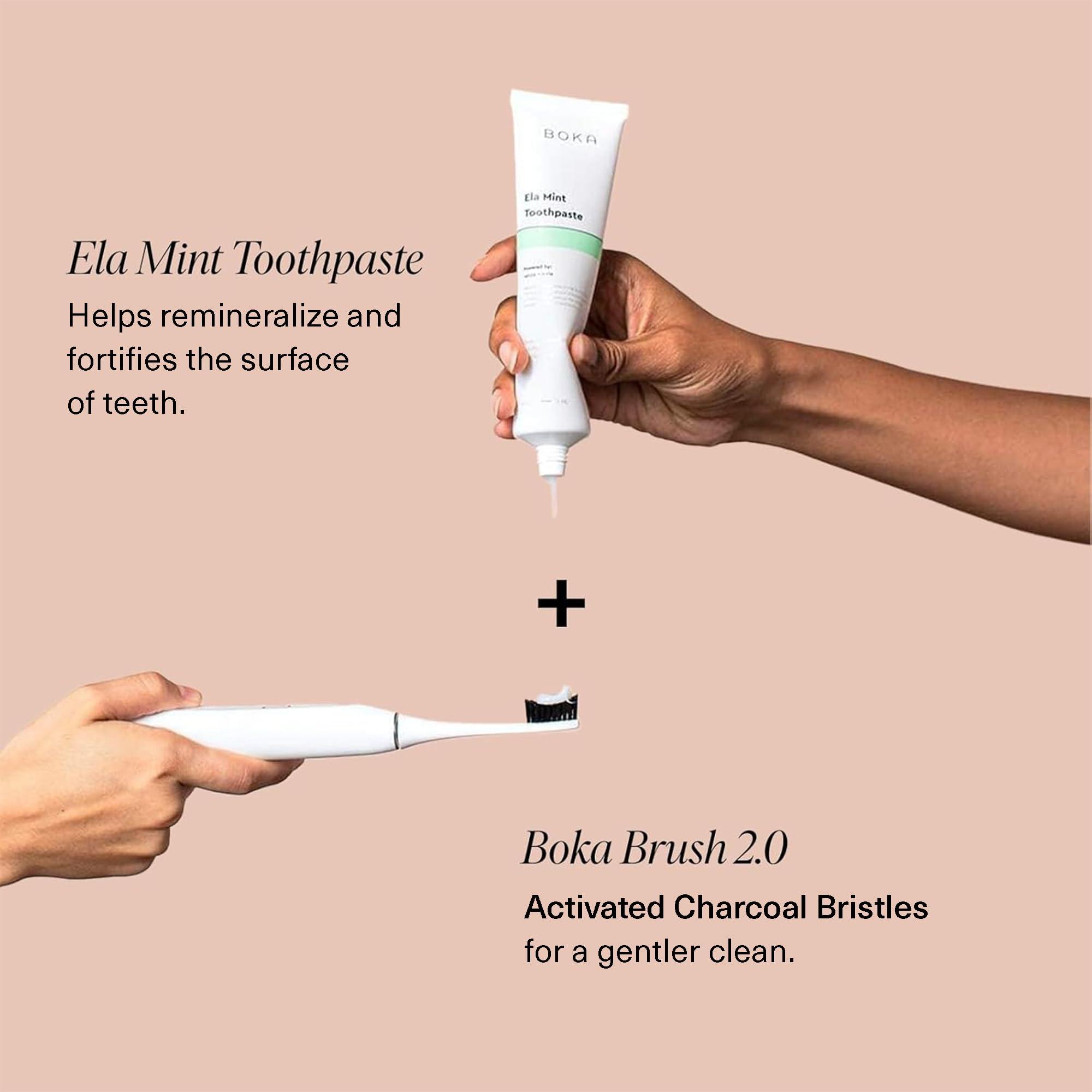 Boka Boka Fluoride Free Toothpaste Nano Hydroxyapatite, Helps Remineralize, Appropriate for Sensitive Teeth, Whitening - for Adult, Kids Oral Care - Ela Mint, Coco Ginger, Lemon Lavender Flavor, 3 Pieces